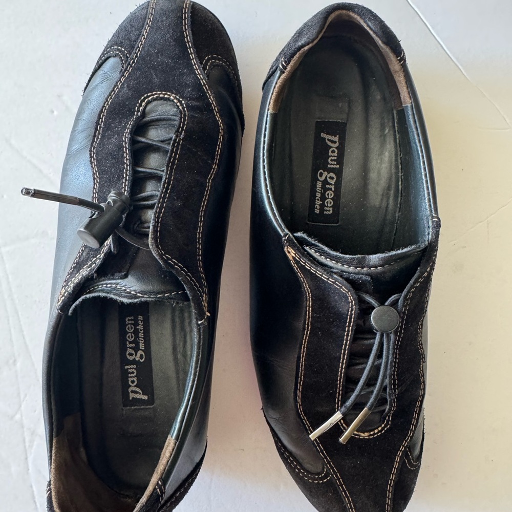 Paul Green Black Leather Shoes women’s size 7.5 - Picture 4 of 4